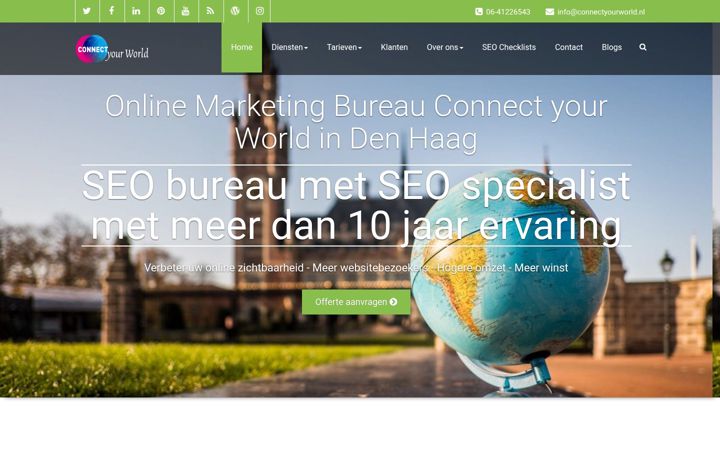 Screenshot of connectyourworld.nl