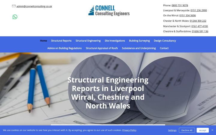 Screenshot of connellconsultingengineers.co.uk
