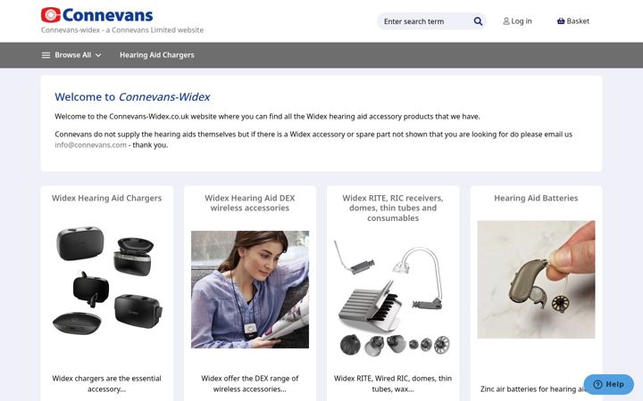 Screenshot of connevans-widex.co.uk