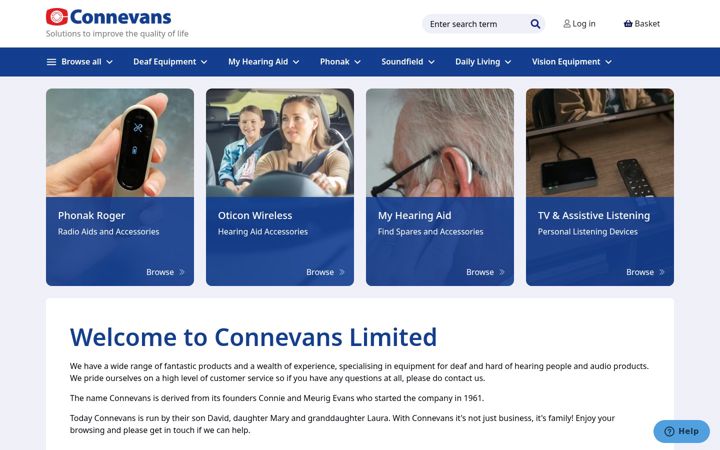 Screenshot of connevans.co.uk