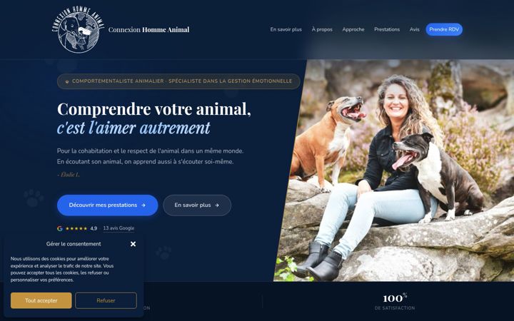 Zrzut ekranu connexion-homme-animal.fr