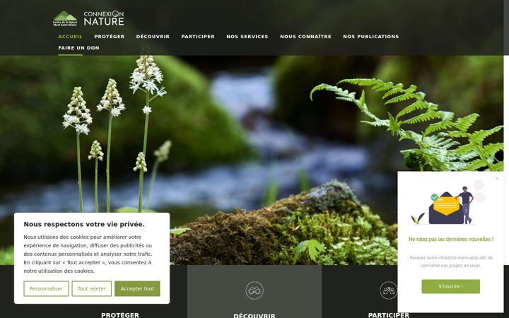 Screenshot of connexionnature.org