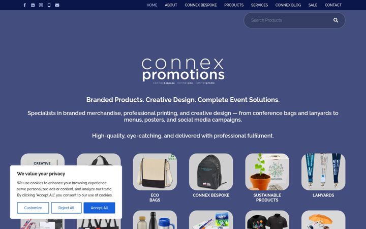 Screenshot of connexpromotions.com