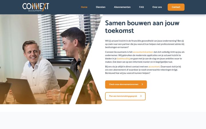 Screenshot of connextaccountants.nl