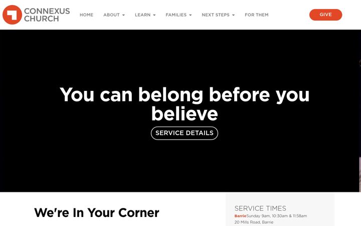 Screenshot of connexuschurch.com