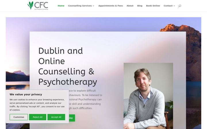 Zrzut ekranu connfitzgibboncounselling.ie