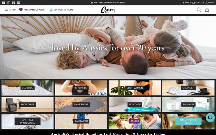 Snimka zaslona za conni.com.au