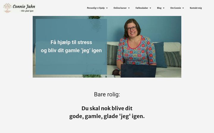 Screenshot of conniejahn.dk