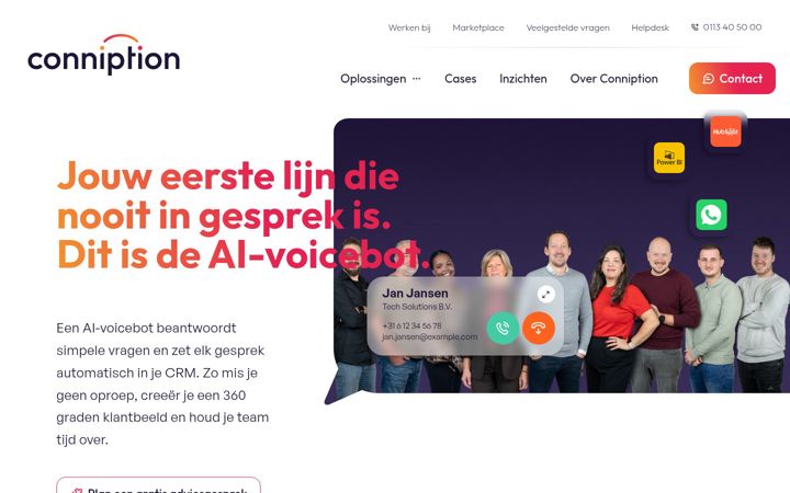Skjámynd af conniption.nl