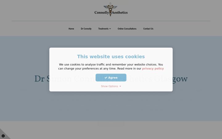 Screenshot of connollyaesthetics.co.uk