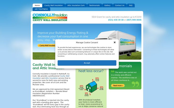 Zrzut ekranu connollyinsulation.ie