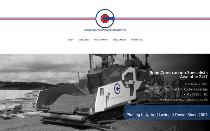 Screenshot of connorconstruction.co.uk