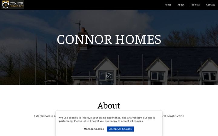 Skærmbillede af connorhomes.ie