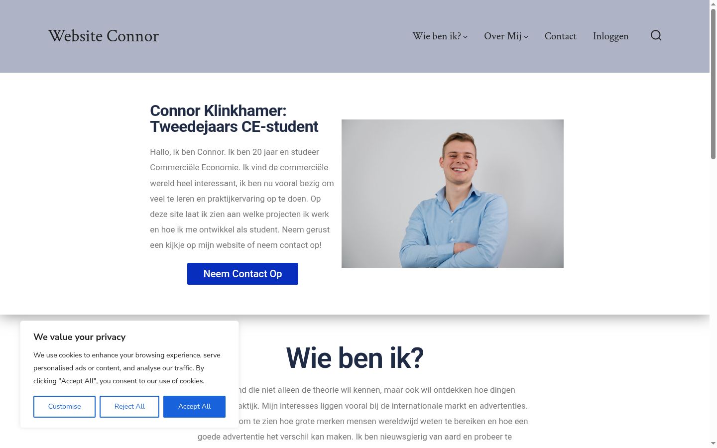 Screenshot des Einwilligungsbanners vor jeglicher Interaktion