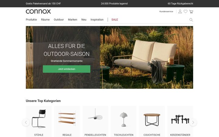 Screenshot of connox.ch
