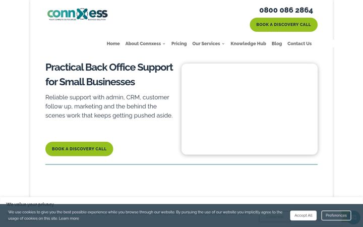 Ekrānuzņēmums no connxess.co.uk