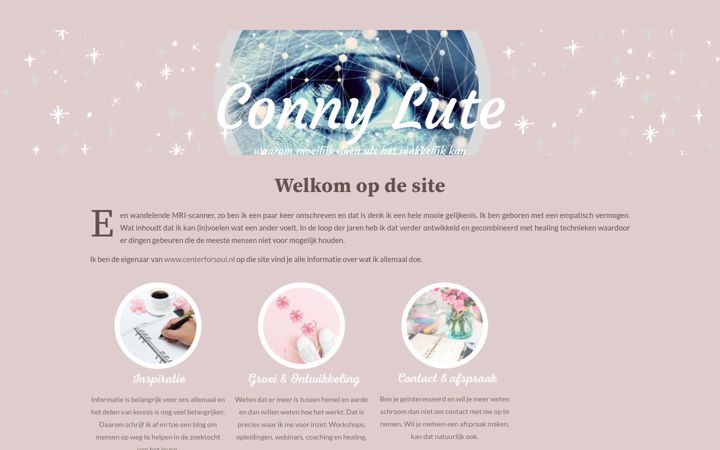 Skjámynd af connylute.nl