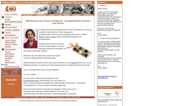 Screenshot of connys-confiserie.de