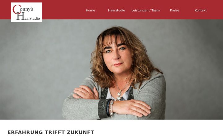 Screenshot of connys-haarstudio-kronberg.de