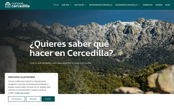Screenshot of conocecercedilla.com