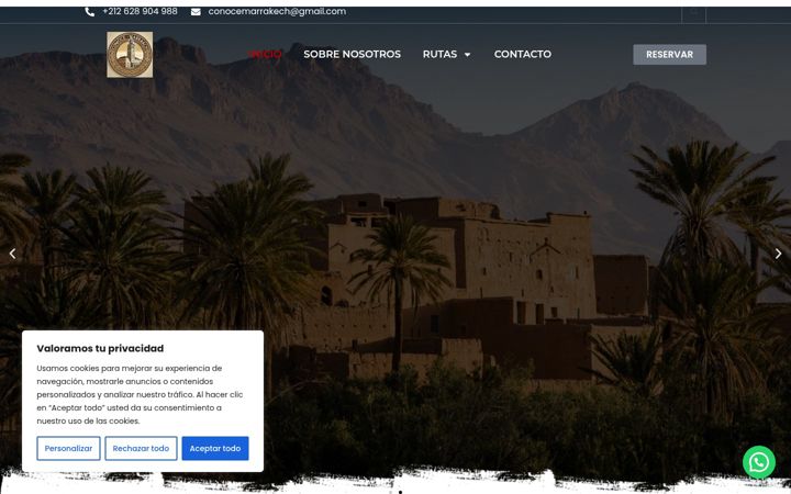 Screenshot of conocemarrakech.com