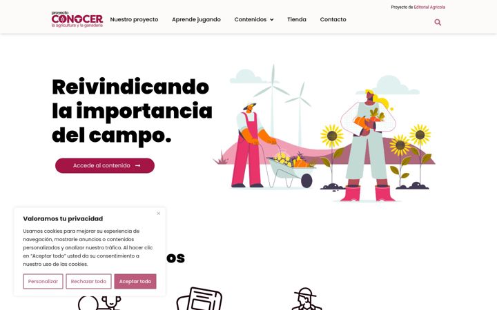 Screenshot of conocerlaagricultura.com