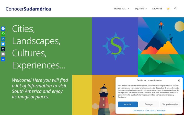 Screenshot of conocersudamerica.com