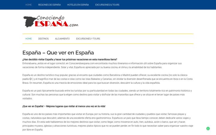 Screenshot of conociendoespana.com