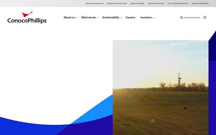 Screenshot of conocophillips.com