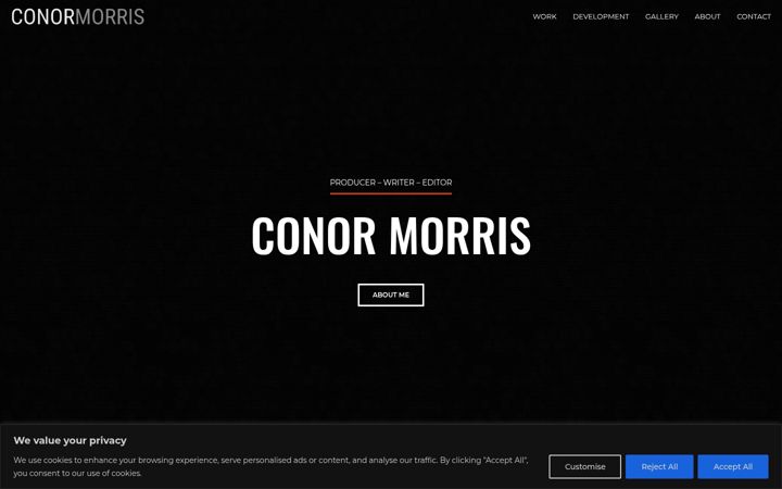 Screenshot of conormorris.com