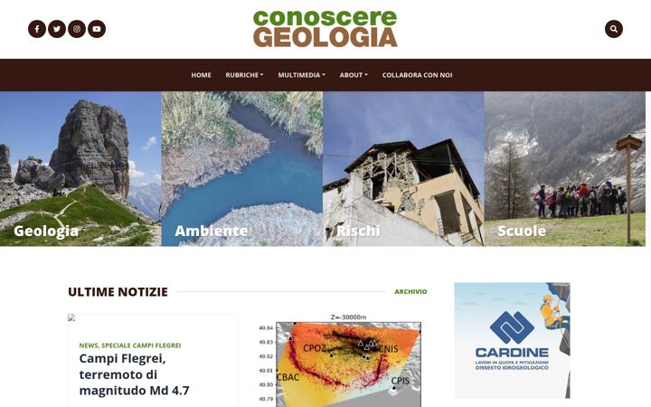 Ekrano kopija conosceregeologia.it