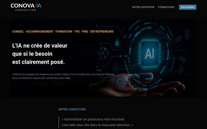 Screenshot of conova-ai-consulting.com