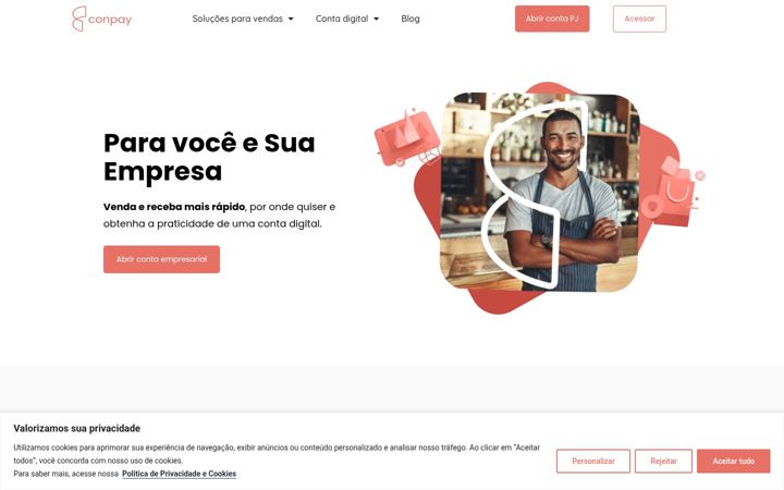 Captură de ecran a conpay.com.br