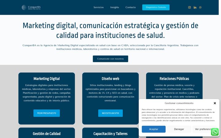 Screenshot of conquerba.com