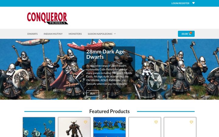 Screenshot of conquerormodels.com