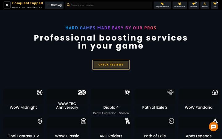 Screenshot of conquestcapped.com