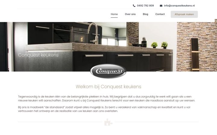 Skjámynd af conquestkeukens.nl