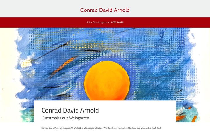 Screenshot of conrad-david-arnold-kunst.de