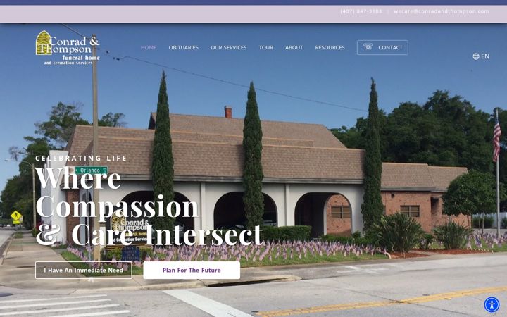 Screenshot of conradandthompson.com