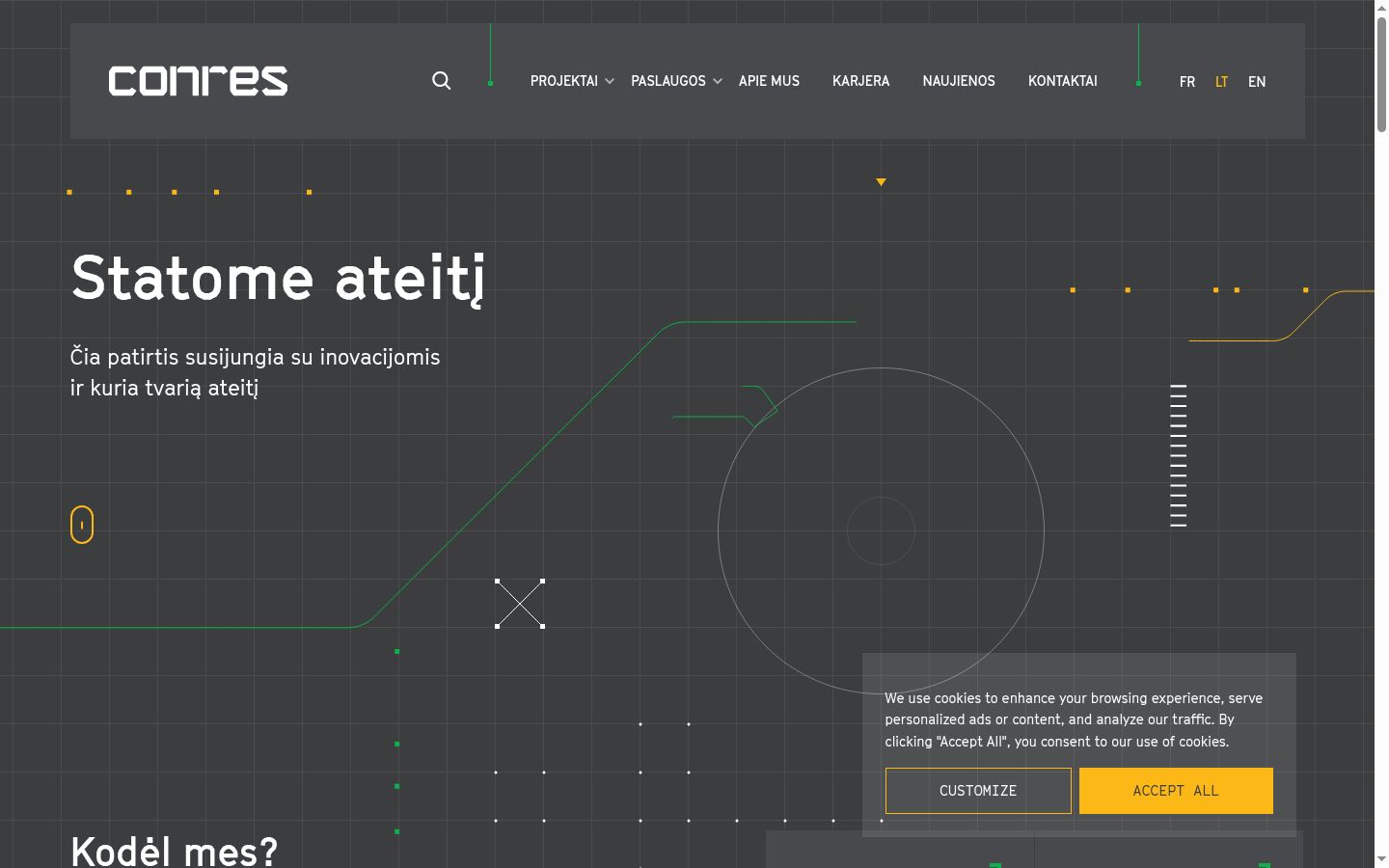 Screenshot del banner di consenso mostrato prima di qualsiasi interazione
