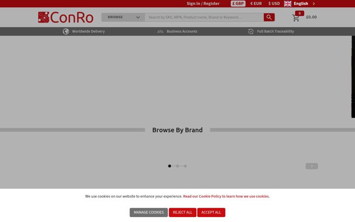 Screenshot of conro.com
