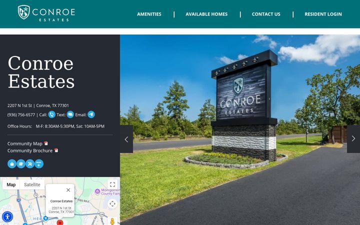 Screenshot of conroeestates.com