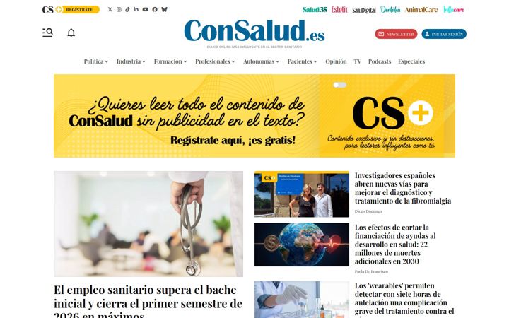 Screenshot of consalud.es