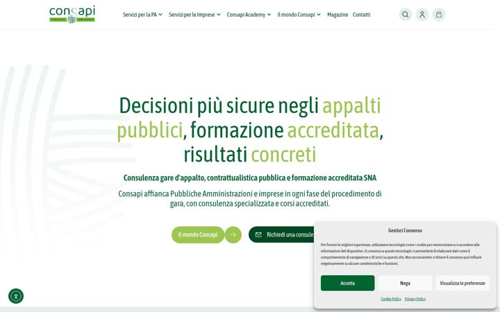 Screenshot of consapi.it