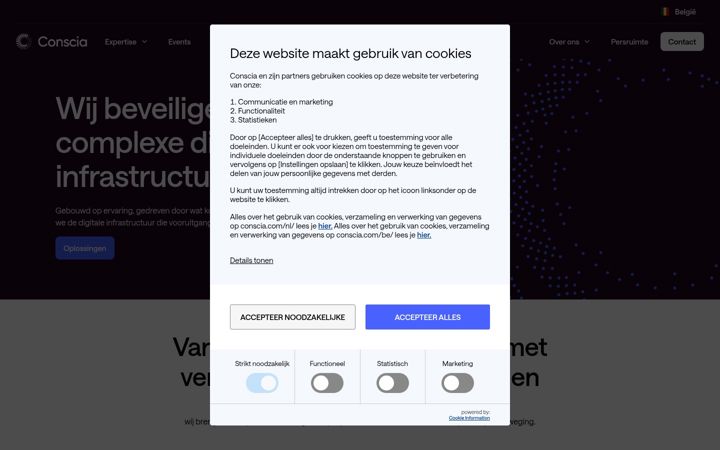 Screenshot of conscia.be