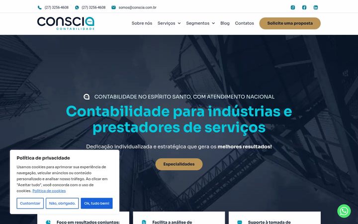 Screenshot of conscia.com.br