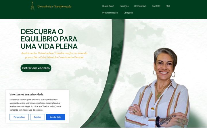 Screenshot di conscienciaetransformacao.com.br