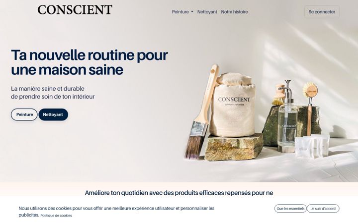 Screenshot of conscient.be