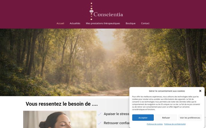 Zrzut ekranu conscientia85.fr