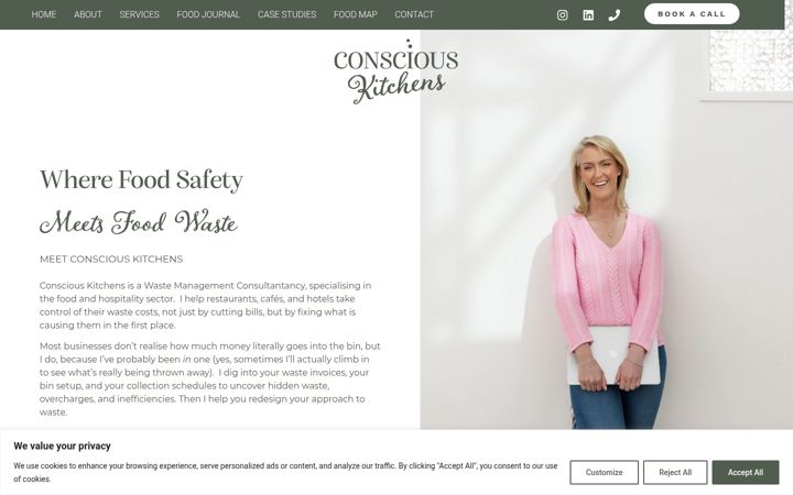 Screenshot of conscious-kitchens.com
